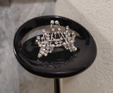 Handmade 1:6 Scale Doll Rhinestone Necklace, Earrings & Crown Miniature Jewellery Set