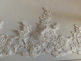Bundle Ivory Embroidered Lace Trim 15.8 Meters Sew On Floral Lace Trimming For Bridal Wedding Dress Veil DIY Craftuneed