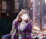 Handmade 1:6 Scale Vintage Romantic Doll Dress with Necklace – Custom Miniature Fashion Outfit