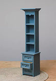 Dollhouse Vintage Wooden Furniture – Miniature Tall Cabinet & 9-Drawer Cabinet (1:6 Scale)