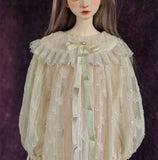 Handmade Victorian Doll Nightgown Miniature Ivory Lace Chiffon Dress 1/6 1/4 1/3 Scale