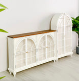 Craftuneed 1:12 Scale Miniature French Style Vintage Sideboard Display Cabinet Dollhouse Storage Bookcase Doll Furniture Available in Black