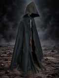Gothic Doll Black Hooded Cloak Miniature Dark Fantasy Wired Cape 1/6 1/4 1/3 Scale