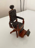 Craftuneed Handcrafted 1:12 scale miniature Retro Barber hair salon chair armchair dollhouse furniture for doll