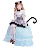 1:6 Scale Doll Cat Outfit Set Handmade Miniature Dress Skirt Stockings Accessories