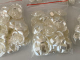 Craftuneed Bundle 90pcs ivory acrylic rose beads sew on floral buttons sewing diy 2.5cm