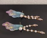 1:6 Scale Mermaid Style Earrings Miniature Faux Pearl Dangle Jewellery Handmade