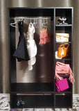 1:6 scale Dollhouse Wardrobe Handmade Miniature Wooden Closet Shelf with Hangers