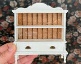 Handmade Dollhouse Side Table Cabinet Shelf Miniature Farmhouse Furniture 1:6 Scale