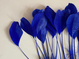 Craftuneed Bundle 35pcs Royal Blue Goose Feathers Soft Craft Feathers for DIY Hat Millinery Supplies