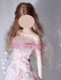 Handmade Floral Doll Dress Miniature Sequins Beaded Evening Gown For 1/6 1/4 1/3 Scale