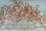 Craftuneed Bundle 9.2 Meters Pink Floral Lace Trim Sew on Embroidered cotton lace trimming