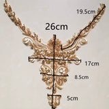 Champagne Beaded Lace Neckline Applique Rhinestone Embroidery Collar Motif Patch