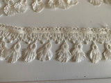 Ivory Fringe Lace Trim Bundle 6.6 Meters Continuous Tassel Embroidered Lace For Sewing