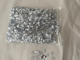 Craftuneed 2800pcs floral silver base acrylic beads sew on clear crystal style beads