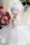 Handmade Miniature Doll Dress Outfit Corset Tulle Skirt Necklace 1/6 1/4 1/3 Custom Fit