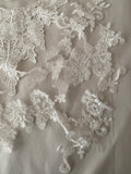 Craftuneed Job lot 12pcs ivory lace collar motif sew on floral tulle lace applique patch