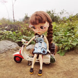 Craftuneed 1:6 Scale Retro Miniature Motorcycle for BJD Fashion Doll Dollhouse bike vehicle Decoration Prop