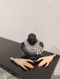 Handmade 1:6 Scale Doll Black Dress Outfit Set with Miniature Hat, Necklace & Bracelet