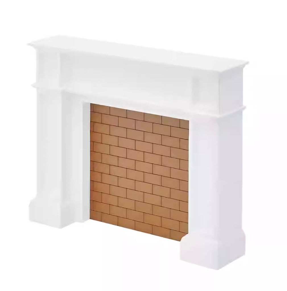 1:6 Scale Dollhouse Fireplace Miniature Wooden Mantel Handmade Dollhouse Furniture