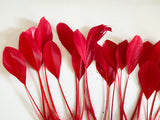 Craftuneed Bundle 25pcs Red Goose Feathers Soft Craft Feathers for DIY Hat Millinery Supplies