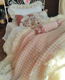 Handmade Dollhouse Blanket Pillow Miniature French Bedding Set 1/12 1/6 1/4 1/3 Scale