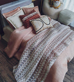 Handmade Dollhouse Bedding Set Miniature Shabby Chic Blanket Pillow 1/12 1/6 1/4 1/3