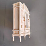 Handmade 1:12 Scale Vintage Dollhouse Cabinet - Miniature Wooden Wardrobe