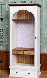 Craftuneed 1:6 scale Vintage Style Dollhouse Wardrobe Closet and Display Cabinet Miniature Doll Furniture Handmade