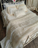Handmade Vintage Dollhouse Bedding Set Miniature Blanket Pillow 1/12 1/6 1/4 1/3 Scale