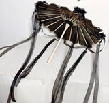 Miniature Japanese Style Oil Paper Parasol with Tassels Doll Umbrella Available for 1/6, 1/4, 1/3 Scale Dollhouse Accessory Handmade