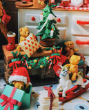 1:12 Scale Set of 4ps Miniature Poseable Teddy Bears Dollhouse Moveable Joint