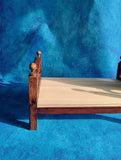 Miniature Doll Bed 1:6 Scale Vintage Style Wooden Dollhouse Bed Frame Unassembled