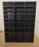 Craftuneed 1:6 scale Miniature Black Wooden L Shape Closet & Shoe Cabinet Handmade Dollhouse Wardrobe Furniture For Fashion Dolls