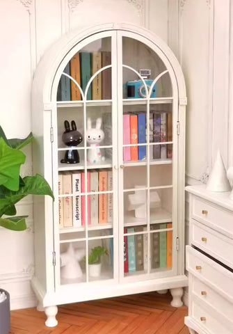 Handmade 1:6 Scale French Style Dollhouse Cabinet Miniature Arched Display Sideboard