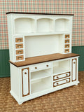 Handmade Dollhouse Kitchen Hutch Cabinet 1:6 Scale Miniature Wood Furniture