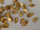 Bundle lot 70pcs gold colour metal leave charm sew on leave beads with defect