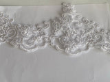 Bundle 20Yards White Floral Lace Trim Embroidered Tulle Trimming, Bridal Sewing DIY