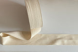 Bundle 5 Meters Ivory Plain Cotton Linen Fabric Ribbon blank sewing label in 5cm wide For Sewing Crafts DIY Projects Craftuneed