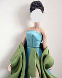 Custom Doll Lace & Satin Dress Shawl Inspired by Previous Design Handmade 1:6 Scale