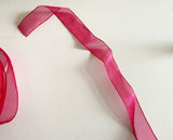 Craftuneed Bundle 500 Meters Sharp pink & wine mixed colour Organza Ribbon High quality 5 Rolls Trims for Craft Gift Wrapping Wedding Decor