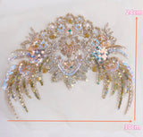 Iridescent Sequin Beaded Lace Applique Set Embroidery Motif for Couture Sewing DIY