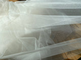 Ivory Bridal Tulle Fabric Soft Sheer Wedding Veil Mesh DIY 230 x 220cm