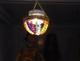 Handmade Dollhouse Faux Crystal Chandelie 1:6 Scale Miniature Ceiling Light Hanging Lamp
