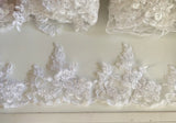 Bundle White Embroidered Lace Trim 7.7 Meters Sew On Floral Lace Trimming For Bridal Wedding Dress Veil DIY Craftuneed