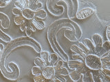 Craftuneed Bundle 6pcs Ivory sequins lace applique sew on bridal embroidered floral tulle lace motif patch
