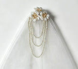 Handmade Doll Wedding Dress and Veil Vintage Lace Bridal Gown 1/6 1/4 1/3 Scale