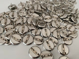 Craftuneed Bundle lot 116pcs circle silver brooch back pin badge fastener bar findings 2cm diameter