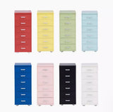 Craftuneed 1:6 Scale Miniature Drawer Cabinet Set of 8 Colourful Kitchen or Office Storage Furniture for Dollhouse