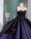 Handmade Miniature Gradient Purple Couture Doll Dress with Necklace Petticoat Belt Available in 1/6 1/4 1/3